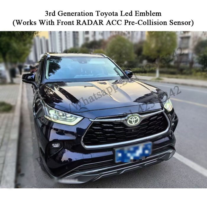 Toyota Highlander Led Emblem (2016-2024) (Works With Front RADAR ACC Pre-Collision Sensor)
