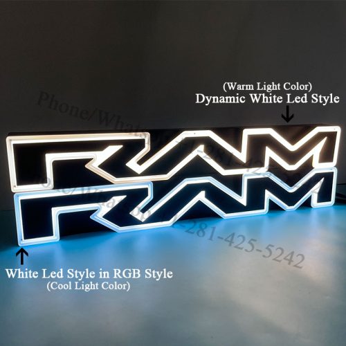 Dynamic Light up Ram Letters For Ram Rebel Style Grille 1500 2500 3500