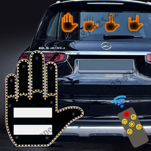 Middle Finger Light for Car with Remote