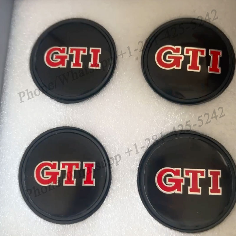 Custom GTI Floating Center Caps for Original Rims or Aftermarket Rims